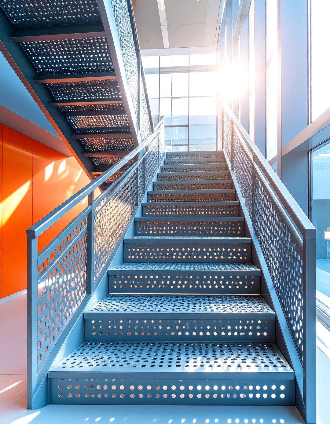 Perforated Metal Tread Design - 24 Modern Staircases
