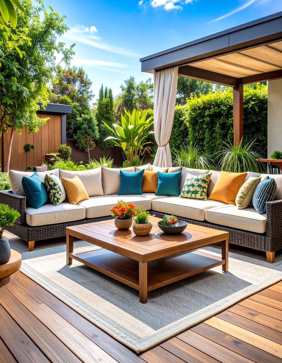 Performance Fabric Luxury Lounge - 24 Outdoor Decor Ideas