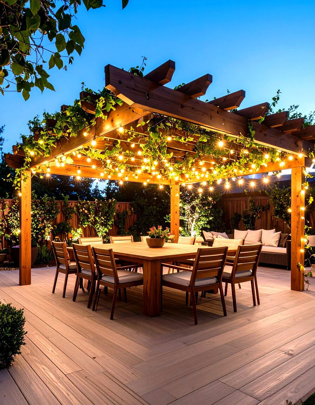 Pergola Dining Pavilion - 24 Townhouse Backyard Ideas