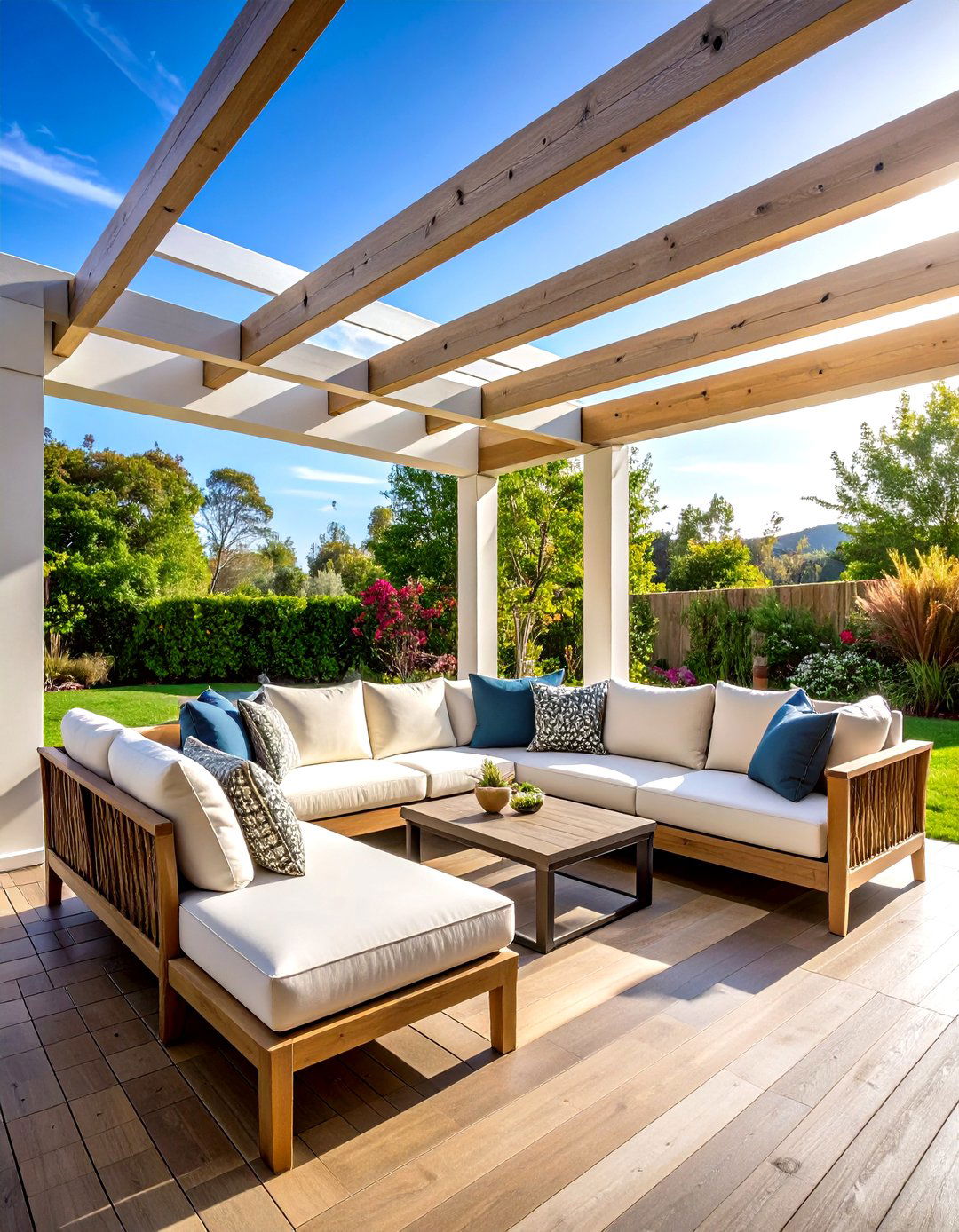 Pergola Fire Pit Bench Integration - 24 Fire Pit Seating Ideas
