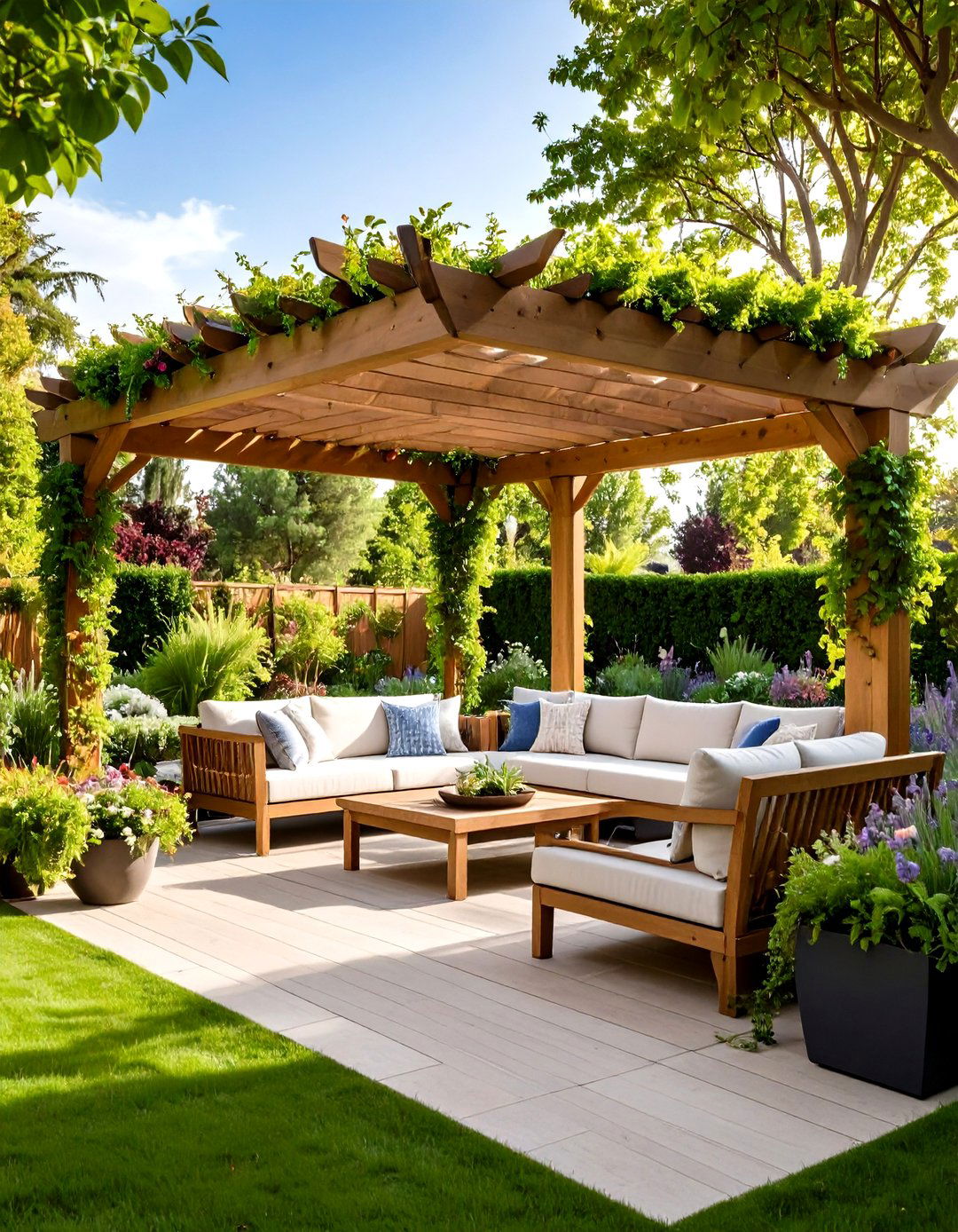 Pergola Furniture - 24 Outdoor Furniture Ideas