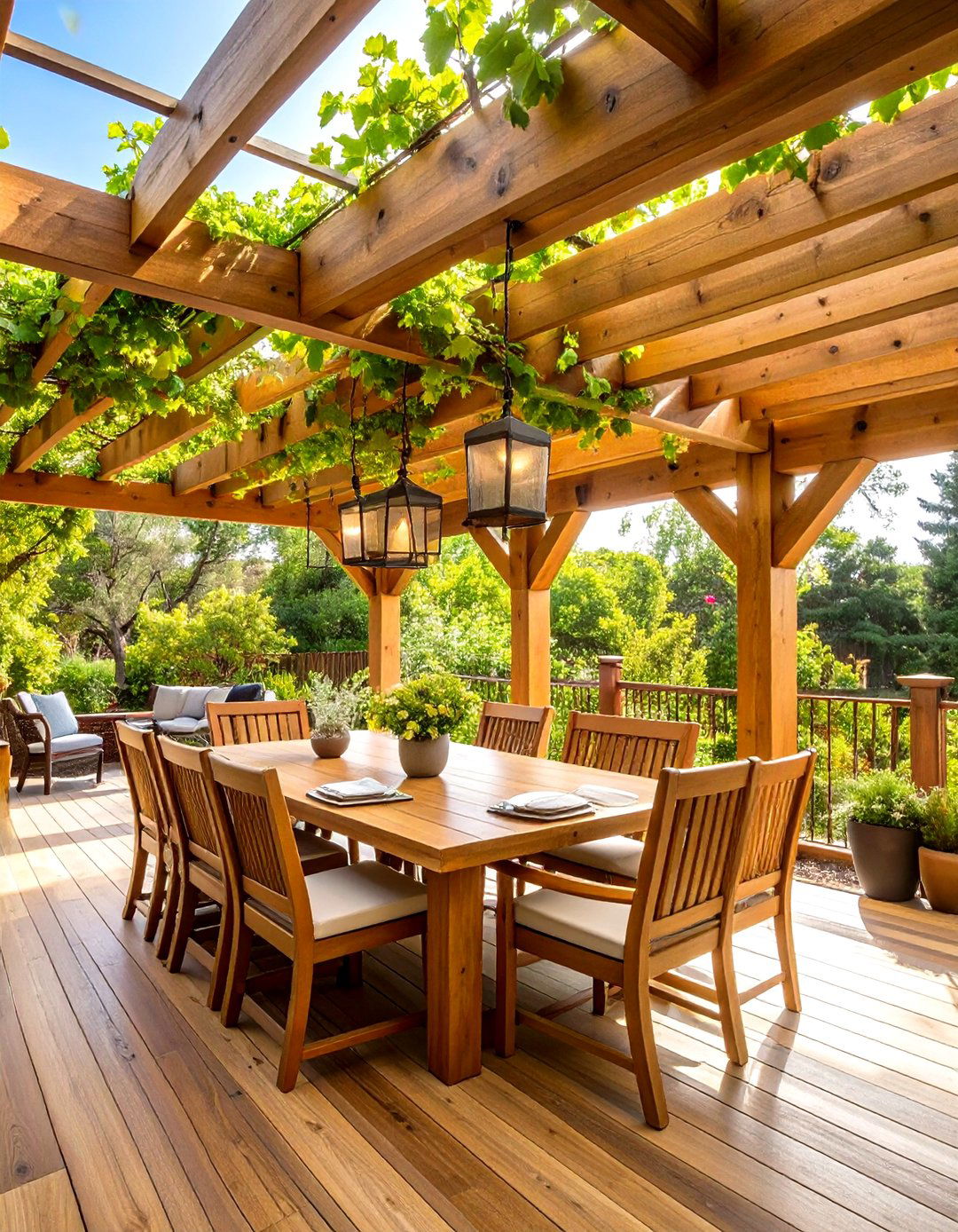 Pergola Style Overhead Trellis - 24 Trellis Ideas