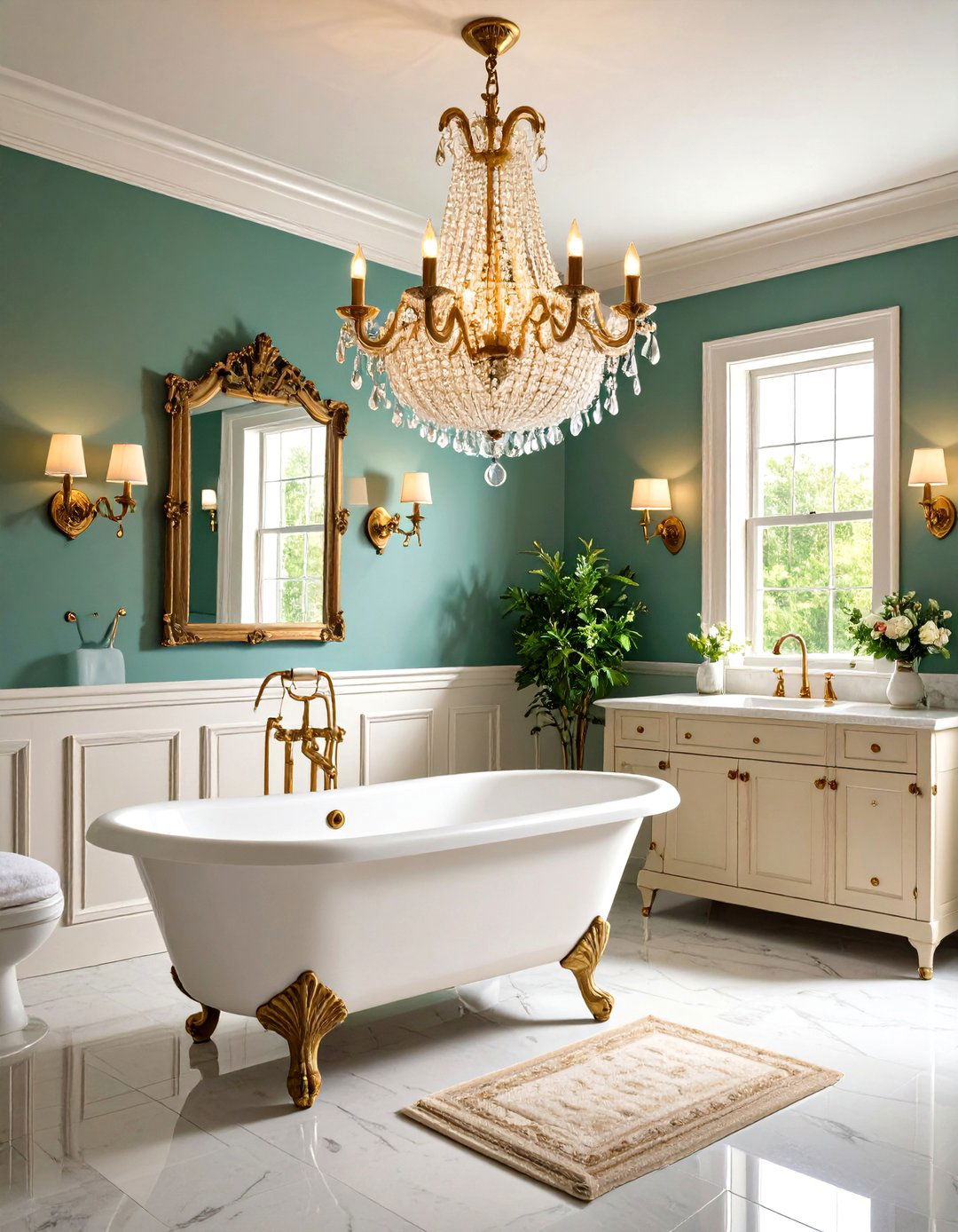 Period Lighting Fixtures - 24 Vintage Bathroom Ideas