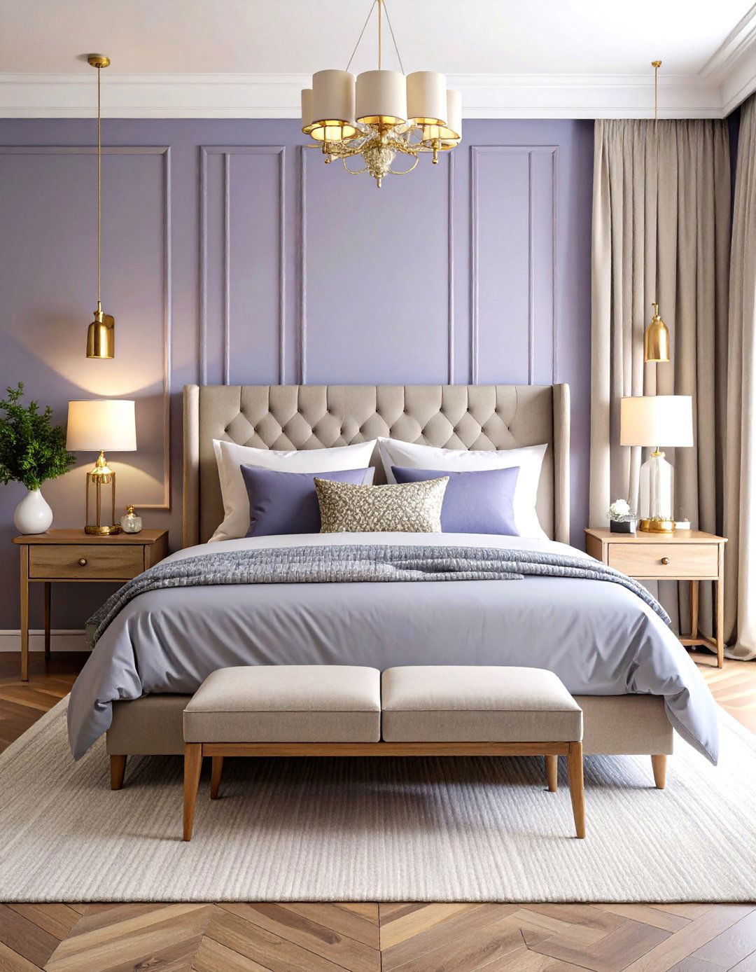 Periwinkle Accent Wall Bedroom - 24 Periwinkle Bedroom Ideas
