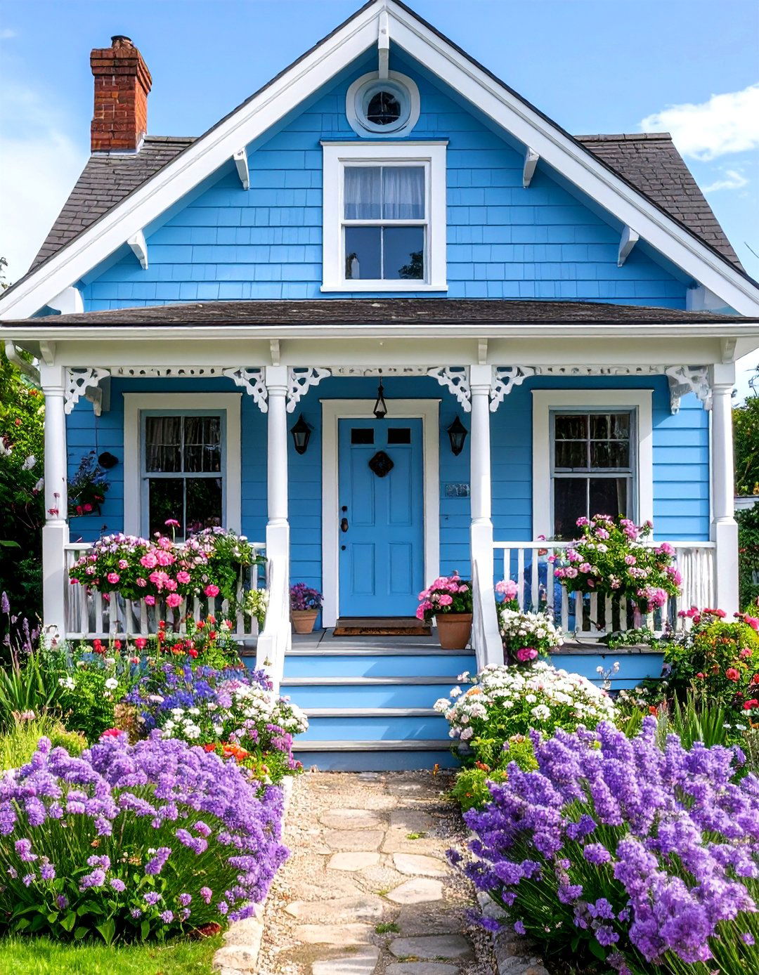 Periwinkle Blue Victorian Whimsy - 24 blue victorian house colors