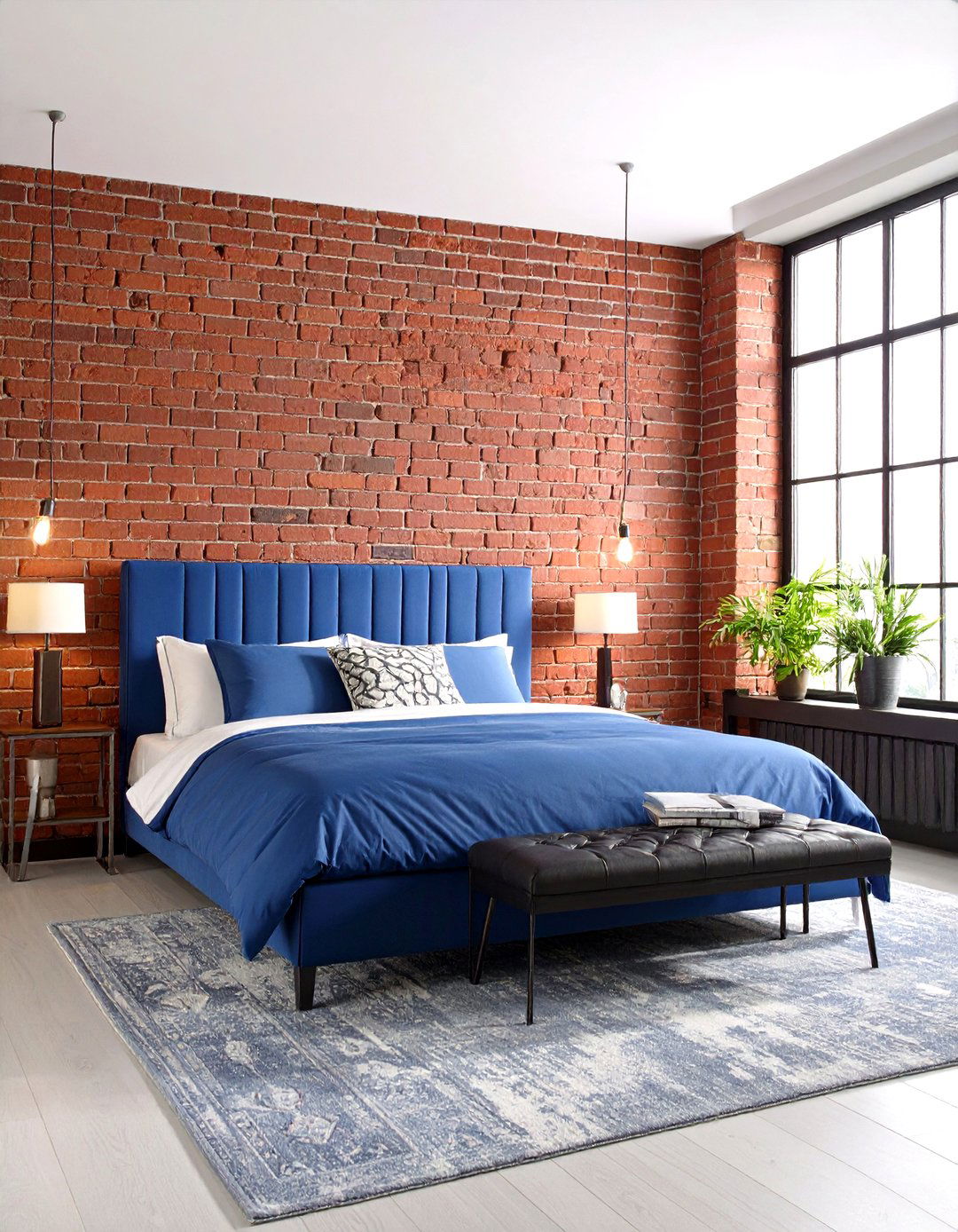 Periwinkle Loft Bedroom Industrial - 24 Periwinkle Bedroom Ideas