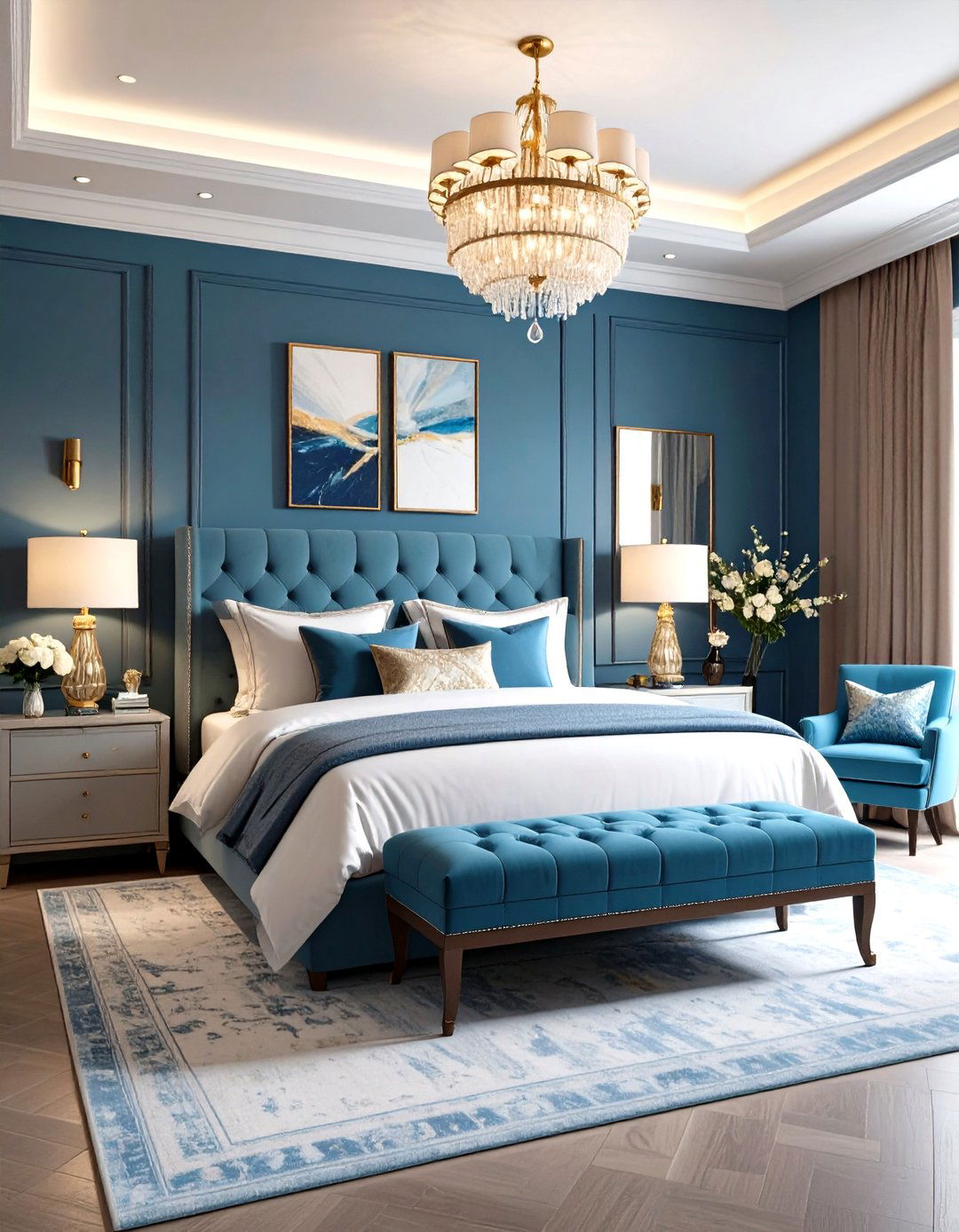 Periwinkle Master Suite Retreat - 24 Periwinkle Bedroom Ideas