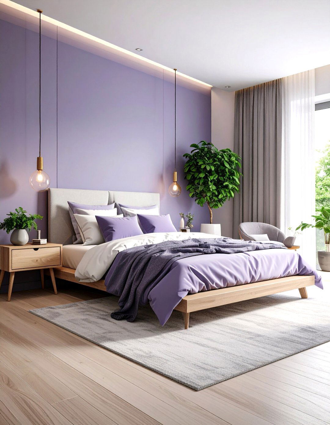 Periwinkle Minimalist Zen Bedroom - 24 Periwinkle Bedroom Ideas