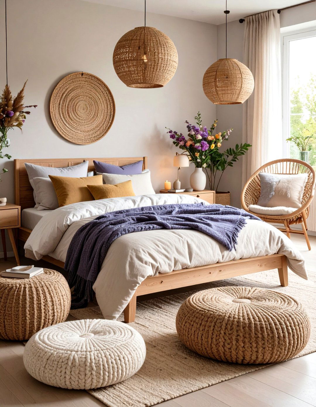 Periwinkle Scandinavian Hygge Bedroom - 24 Periwinkle Bedroom Ideas
