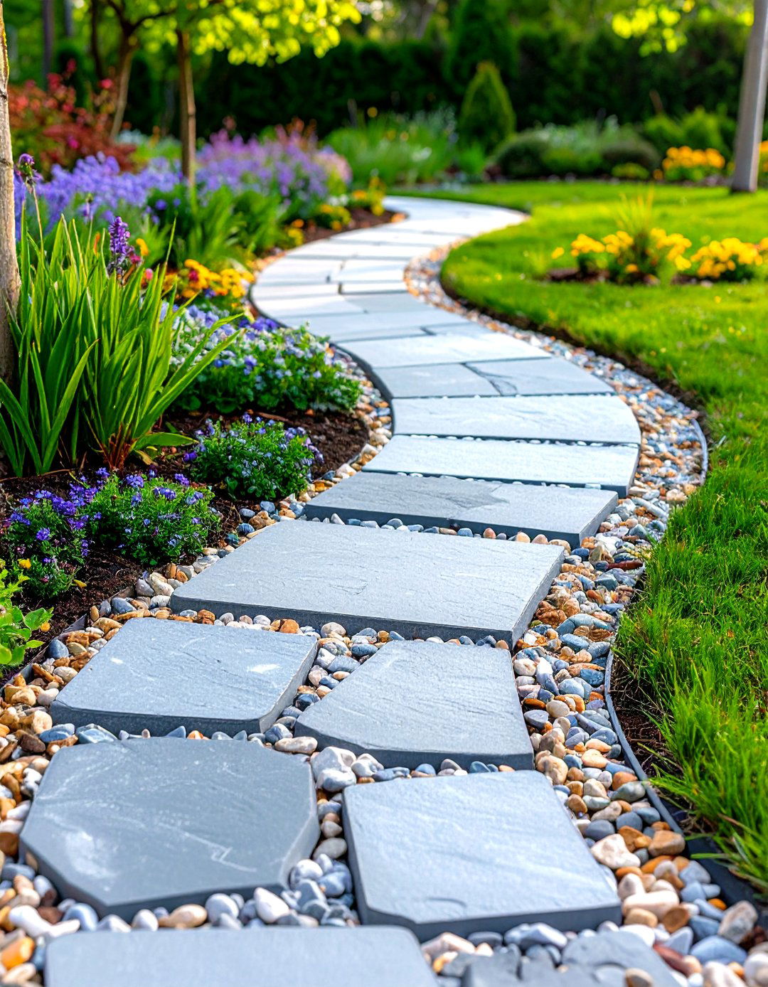 Permeable Grey Paver Ecological System - 24 Grey Paver Walkway Ideas