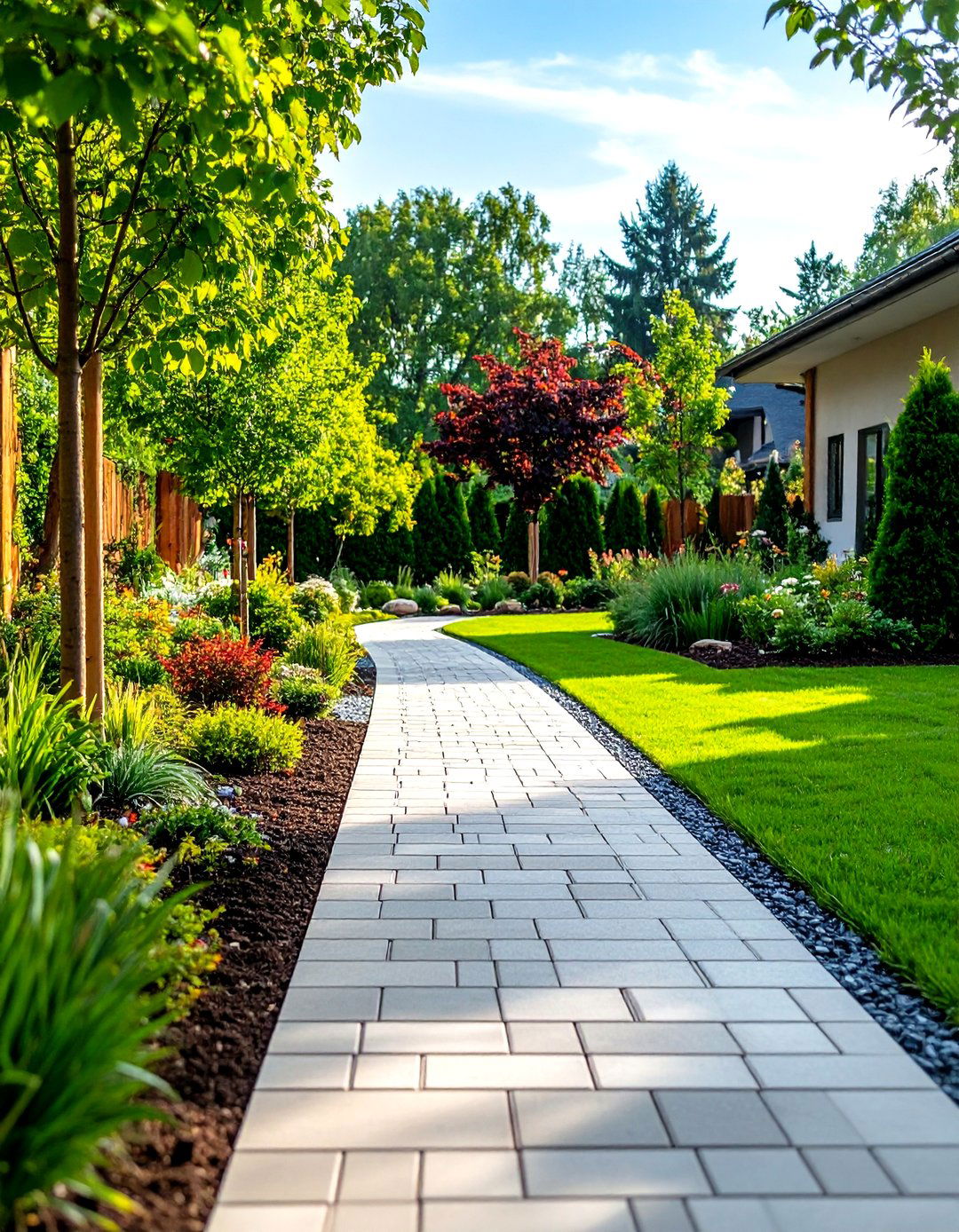 Permeable Paver Eco Friendly Walk - 24 Garden Path Ideas
