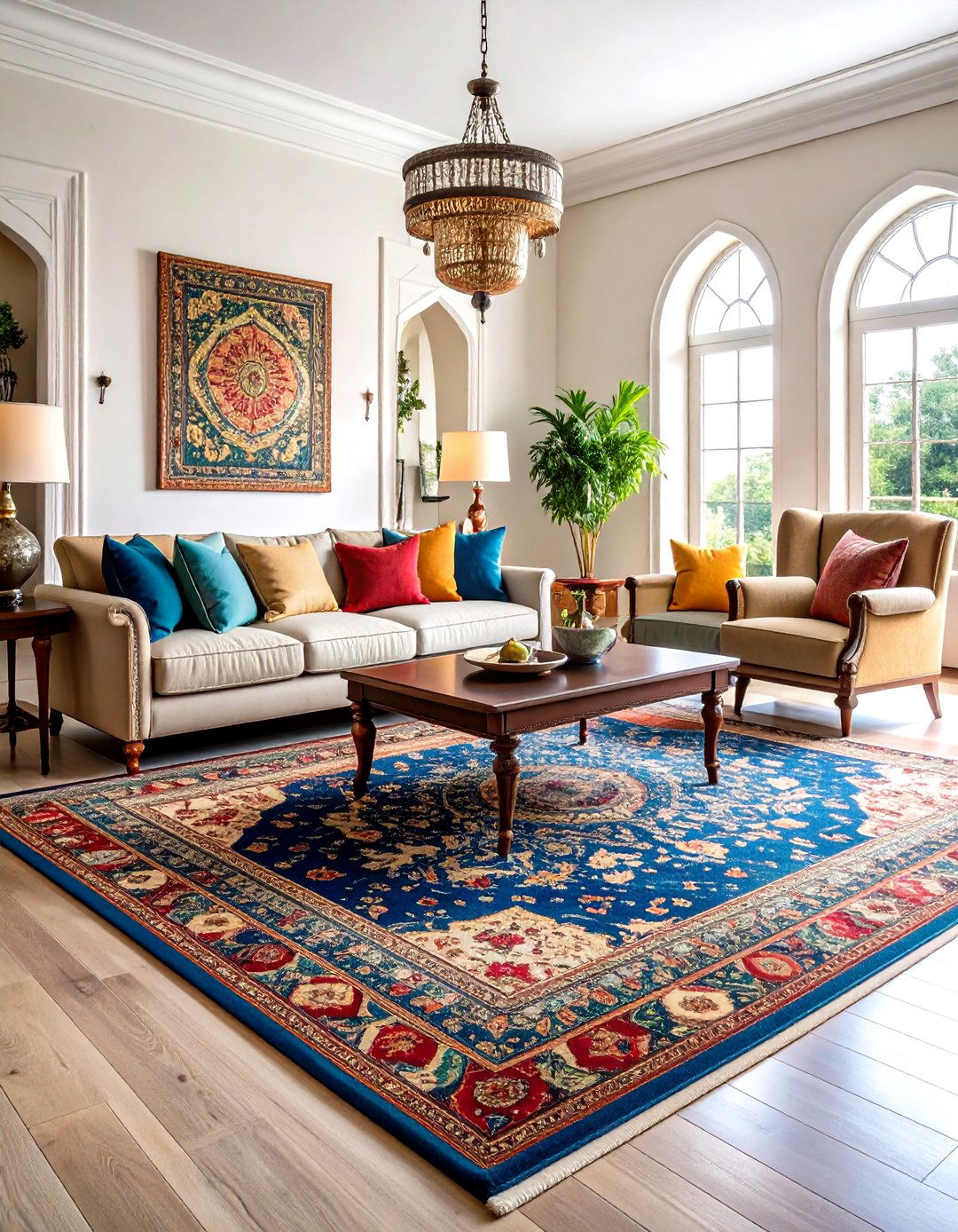 Persian Rug Foundation Design - 24 Formal Living Room Ideas