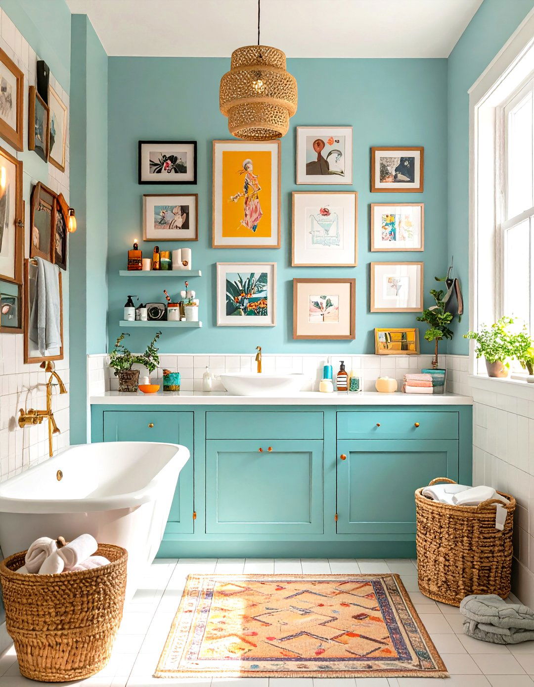 Personal Gallery Wall - 24 Dorm Bathroom Ideas
