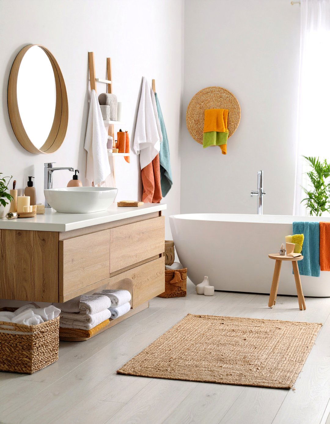 Personalized Accent Integration - 24 Small White Bathroom Ideas