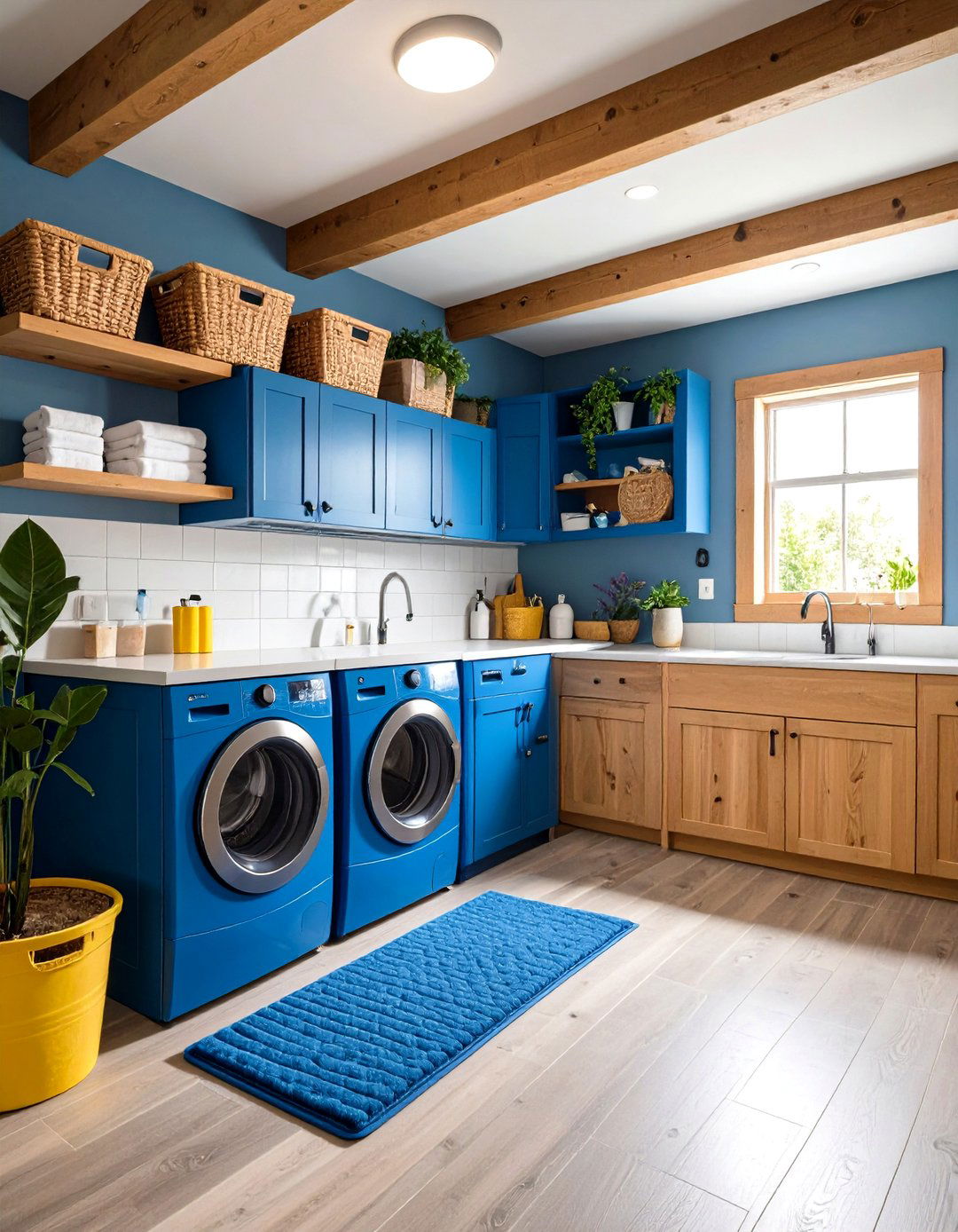 Pet Friendly Basement Laundry Room Design with Washing Station - 24 basement laundry room ideas