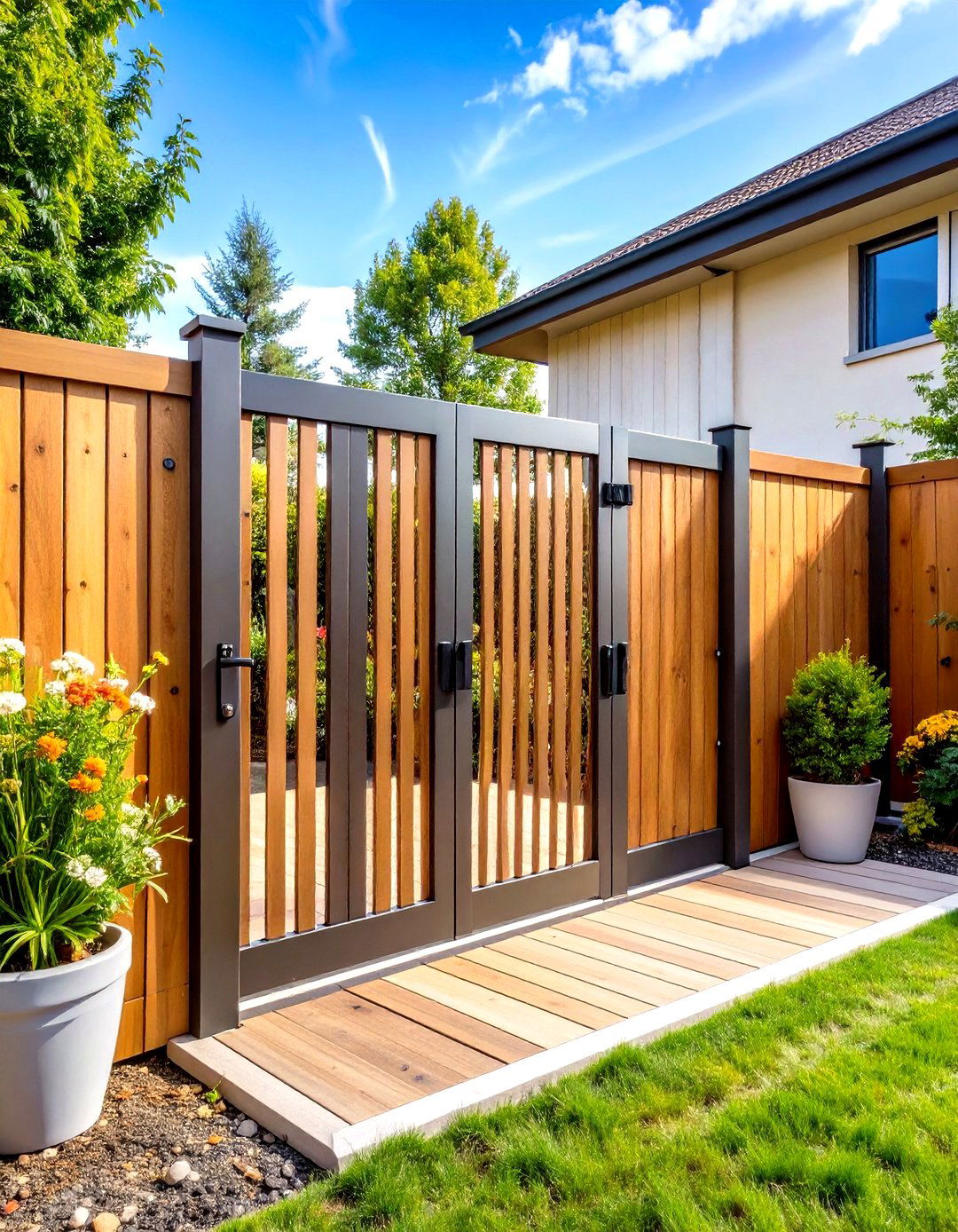 Pet Specific Safety Gate Features - 24 Deck Gate Ideas