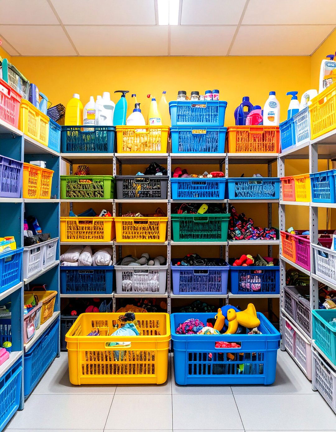 Pet Supply Central Station - 24 Milk Crate Storage Ideas