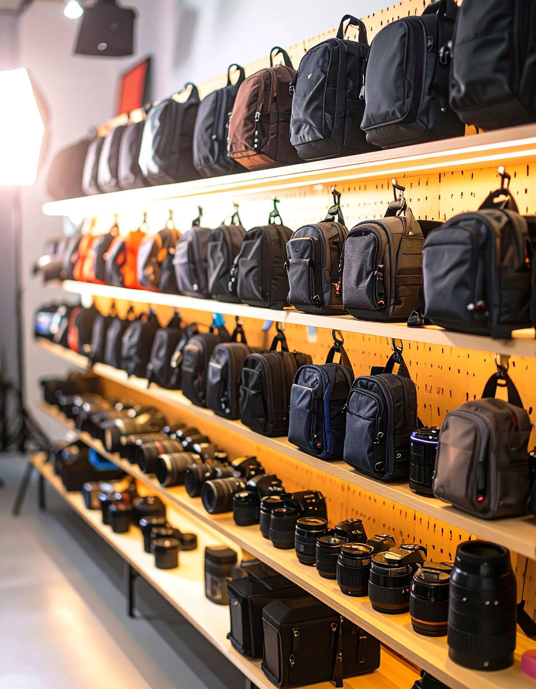 Photography Equipment Display - 24 Pegboard Ideas