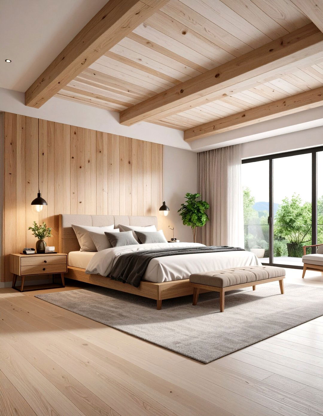 Pickled Wood Plank Ceiling - 24 Wood Plank Ceiling Ideas