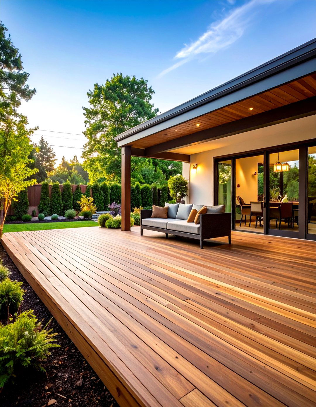 Picture Frame Border Deck Design - 24 Backyard Deck Ideas