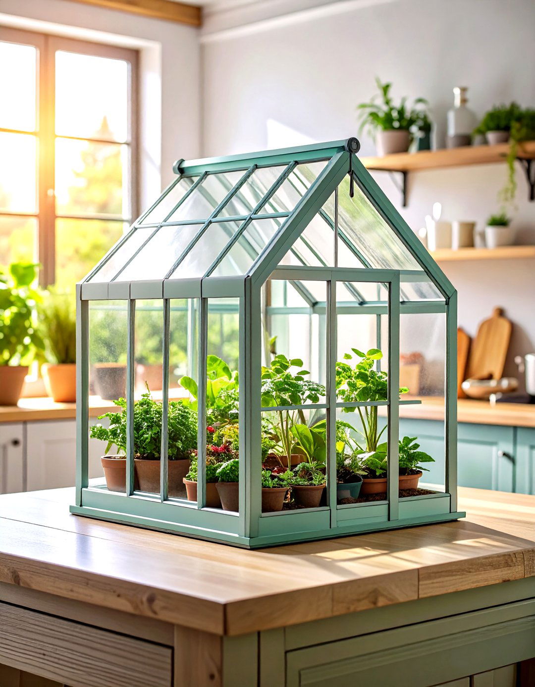 Picture Frame Tabletop Greenhouse Design - 24 Indoor Greenhouse Ideas