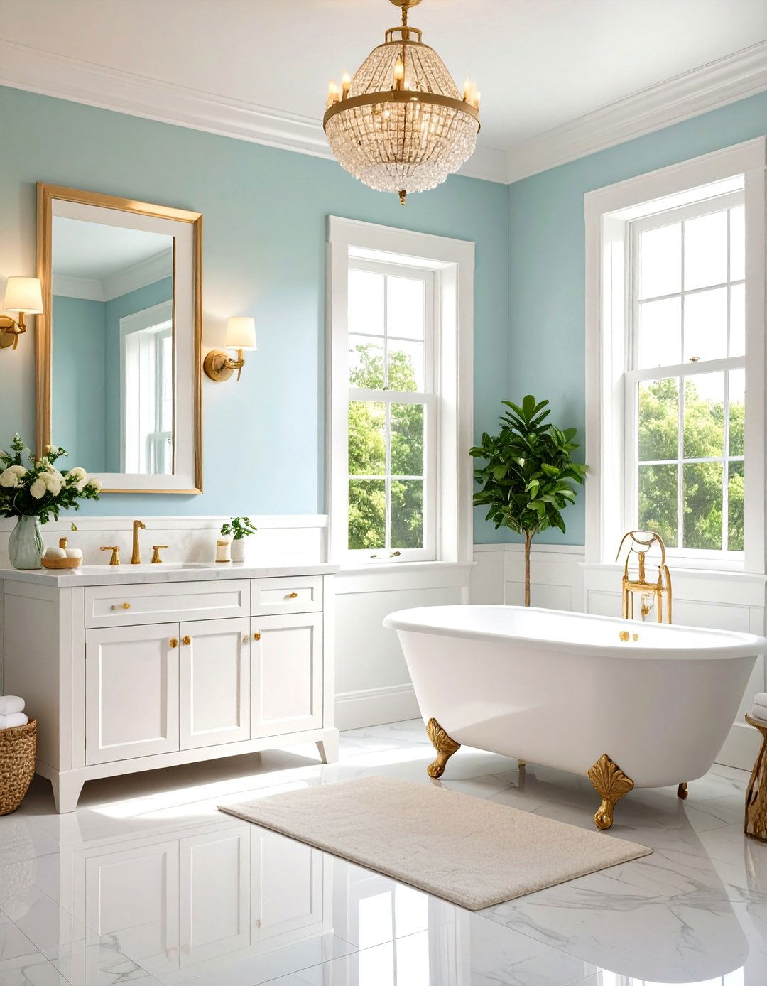 Picture Frame Wainscoting Style - 24 Bathroom Wainscoting Ideas