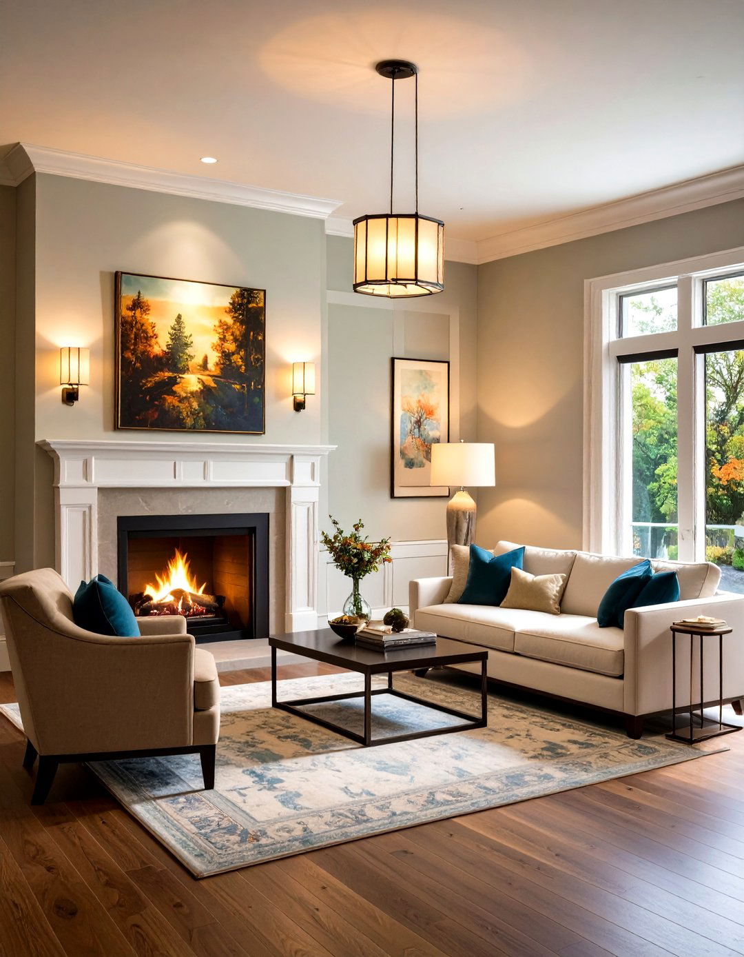 Picture Light Artwork Illumination - 24 Fireplace Mantel Lighting Ideas