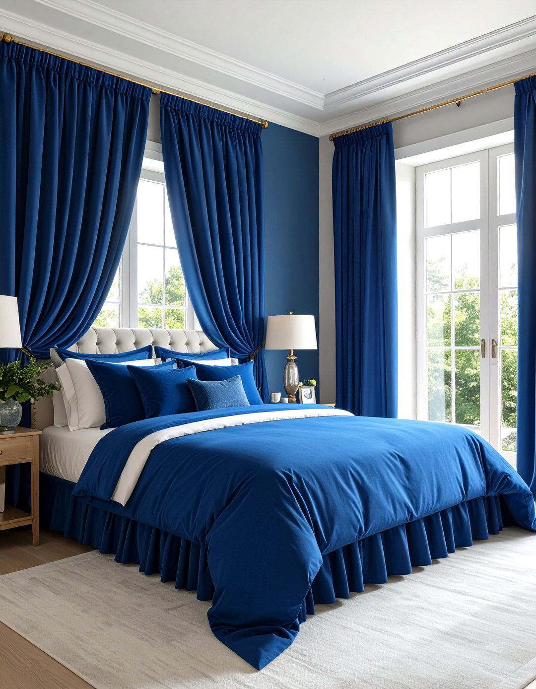 Pinch Pleat Traditional Bedroom Refinement - 24 Bedroom Curtain Ideas