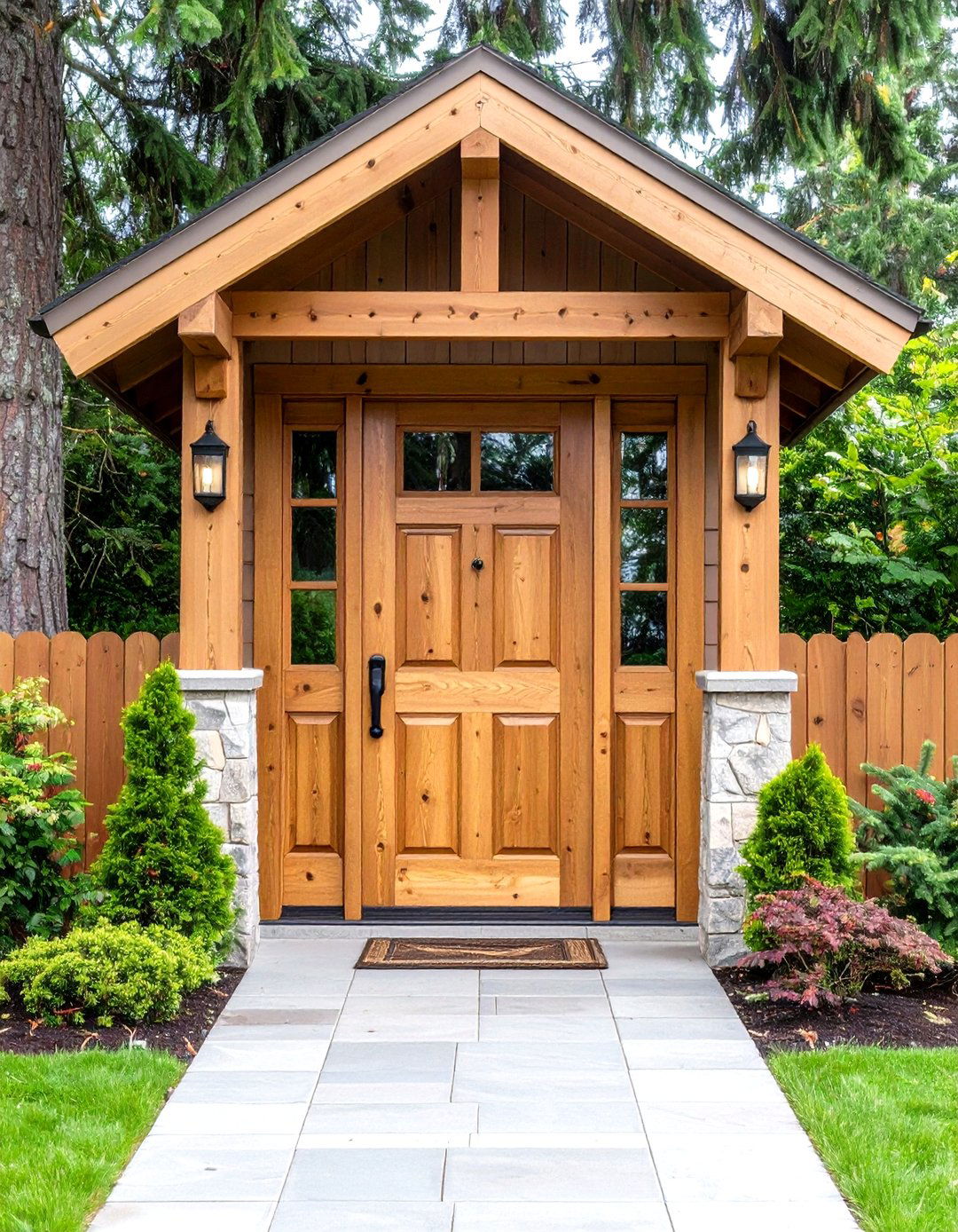 Pine Country Stained Front Door - 24 Stained Front Door Ideas