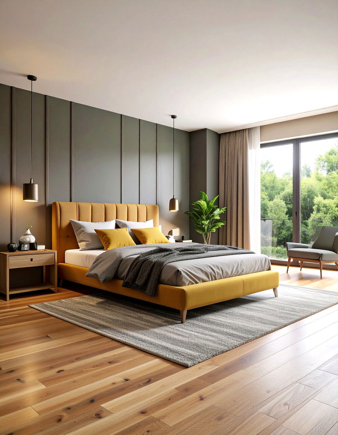 Pine Floors with Mushroom Gray Walls - 24 Floor and Wall Color Ideas
