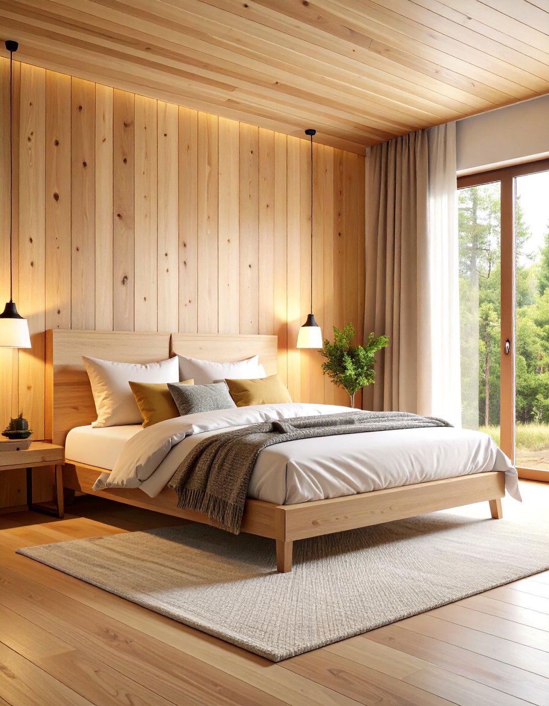 Pine Wood Paneling Cabin Feel - 24 80s Bedroom Ideas