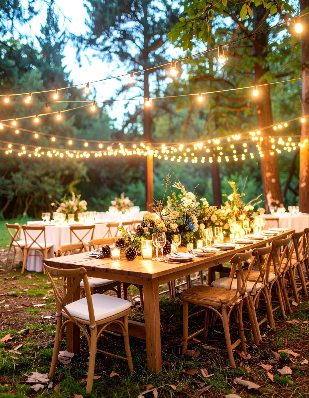 Pinecone and Branch Arrangements - 24 Rustic Wedding Centerpieces