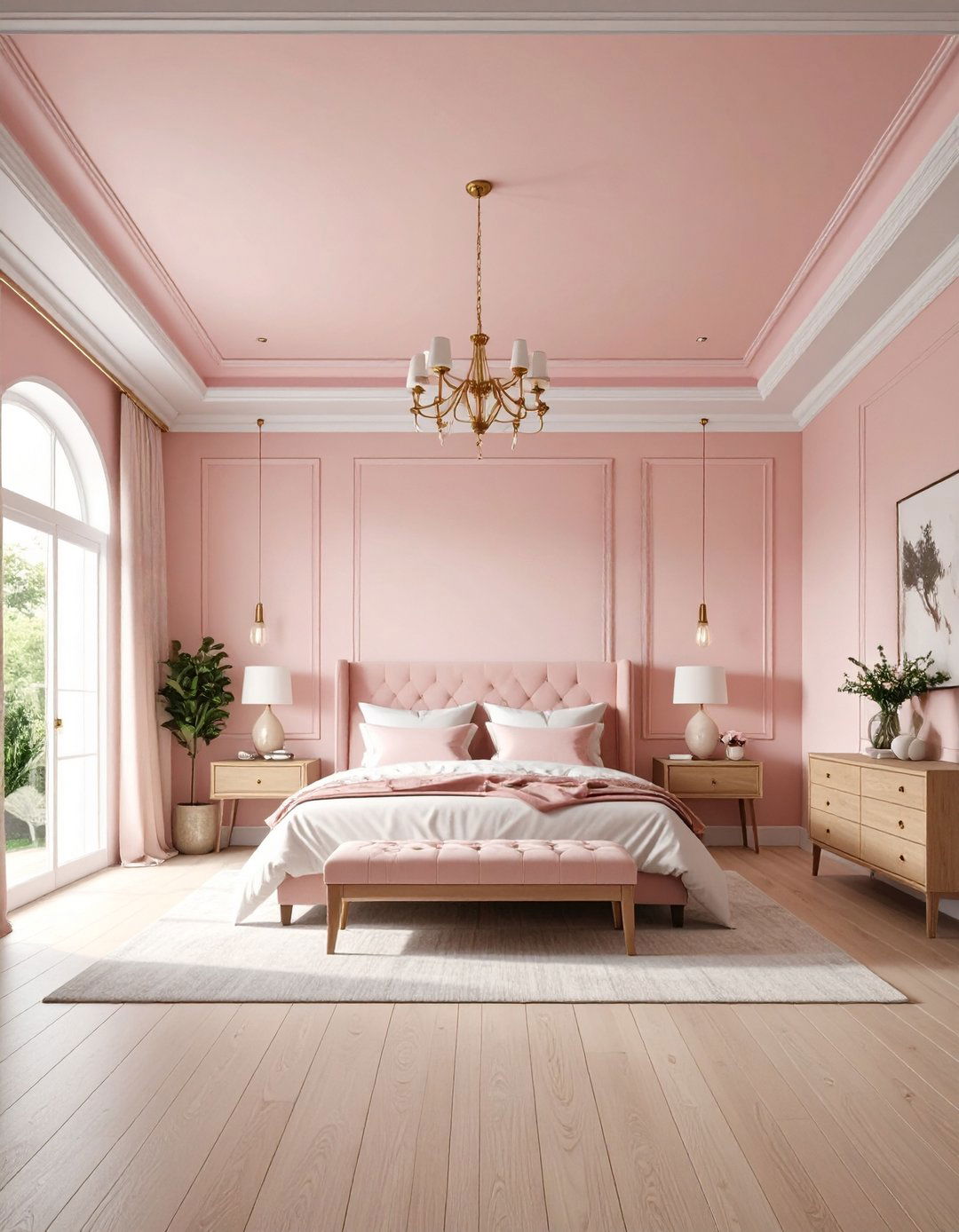 Pink Accent Ceiling Surprise - 24 Pink Bedroom Ideas