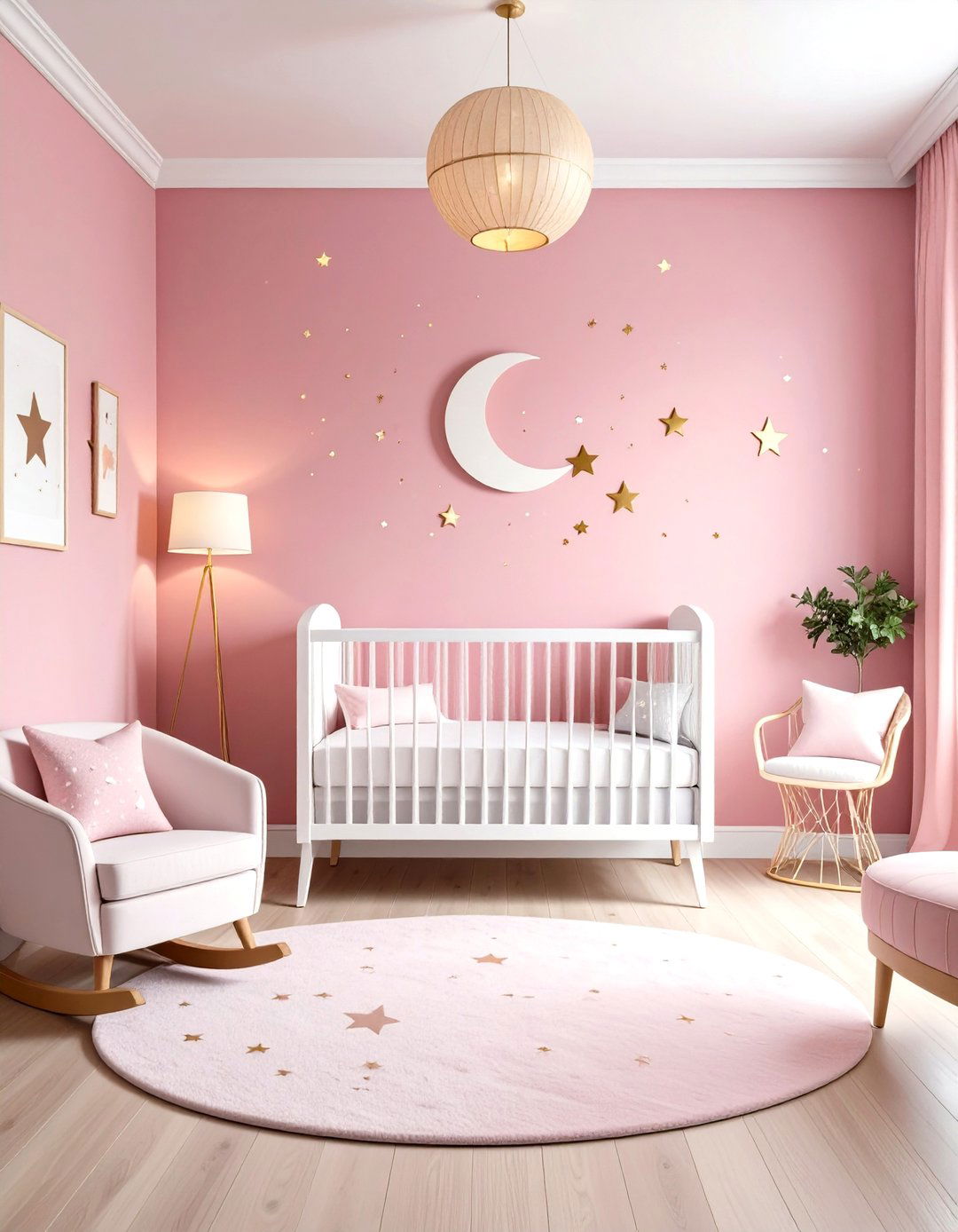 Pink Celestial Night Sky Nursery - 24 Pink Nursery Ideas