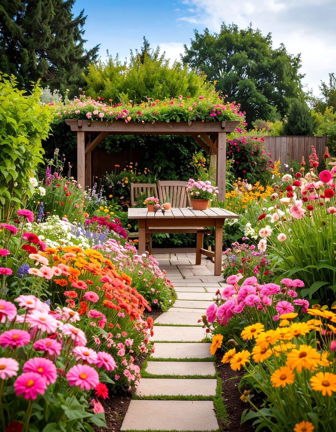Pink Cutting Garden Abundance - 24 Pink Garden Ideas