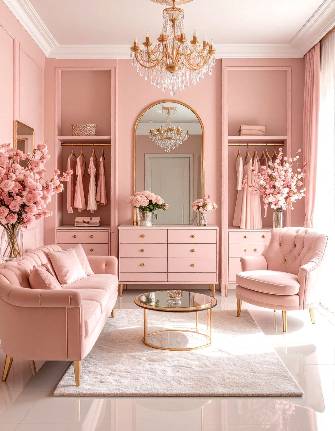 Pink Feminine Sanctuary - 24 Dressing Room Ideas