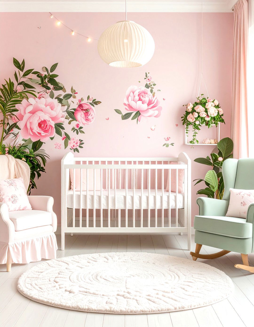 Pink Floral Paradise Nursery Theme - 24 Pink Nursery Ideas