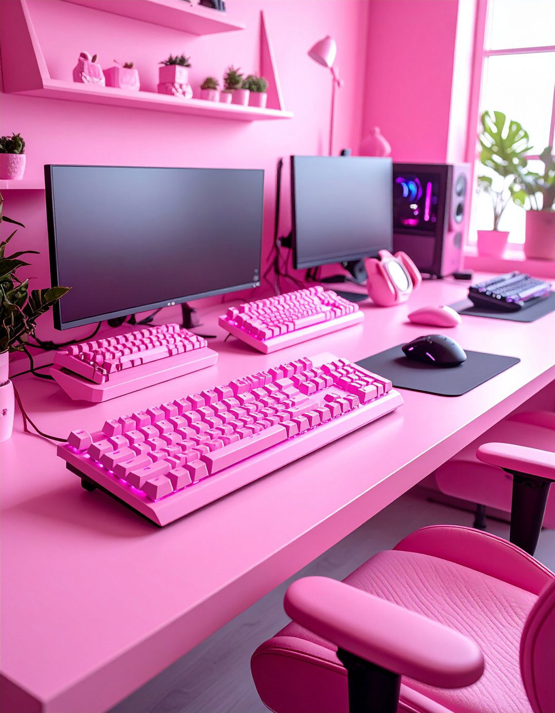 Pink Gaming Mechanical Keyboard Collection - 24 Pink Gaming Setup Ideas