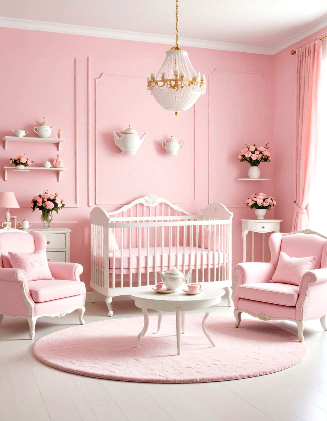 Pink Garden Tea Party Nursery Theme - 24 Pink Nursery Ideas