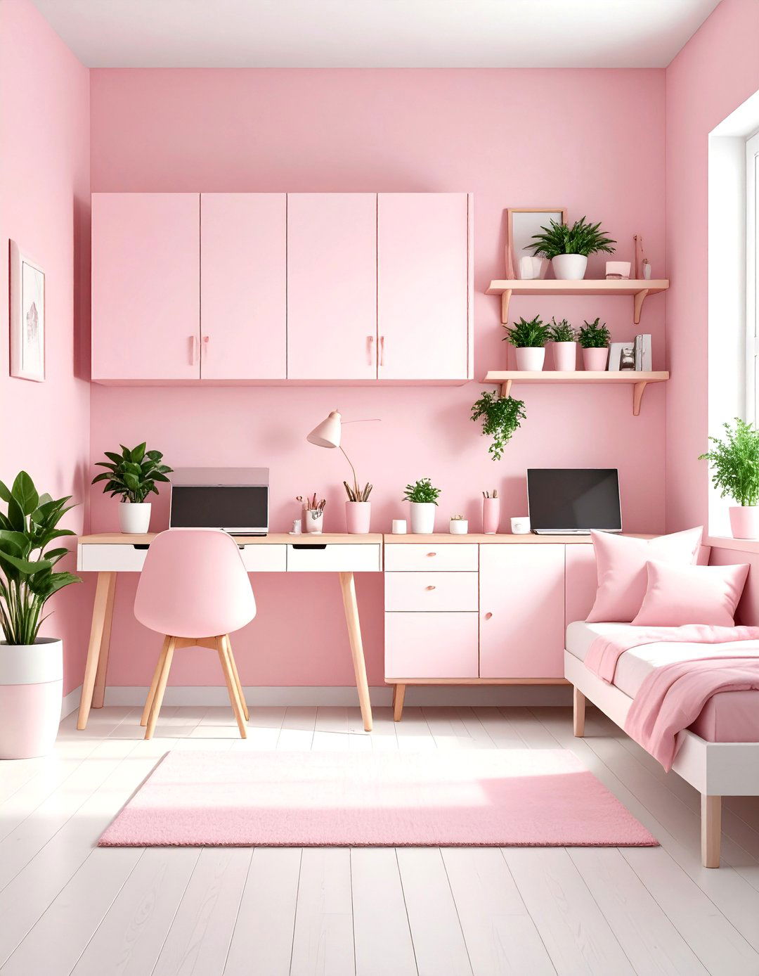 Pink Scandinavian Dorm Design - 24 Pink Dorm Room Ideas