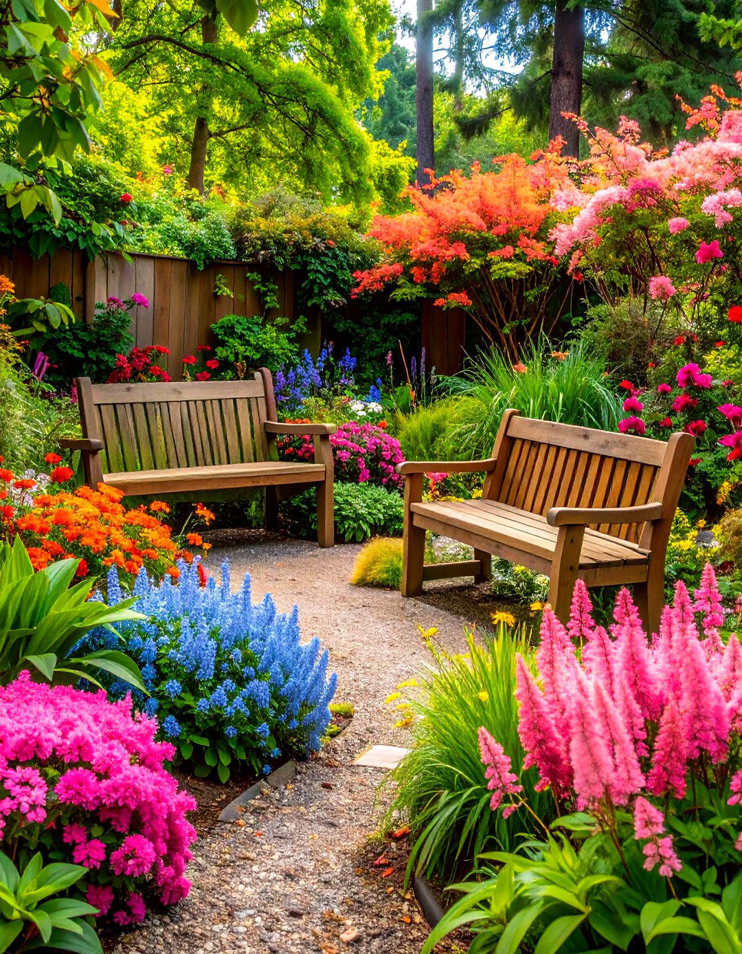 Pink Shade Garden Sanctuary - 24 Pink Garden Ideas