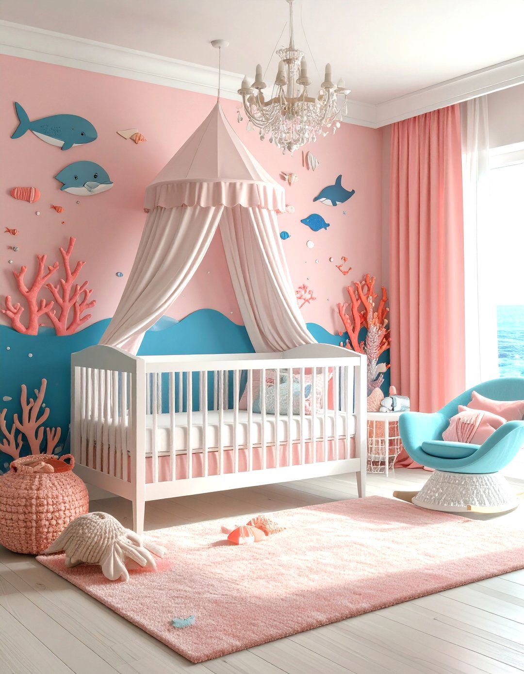 Pink Underwater Mermaid Nursery Theme - 24 Pink Nursery Ideas