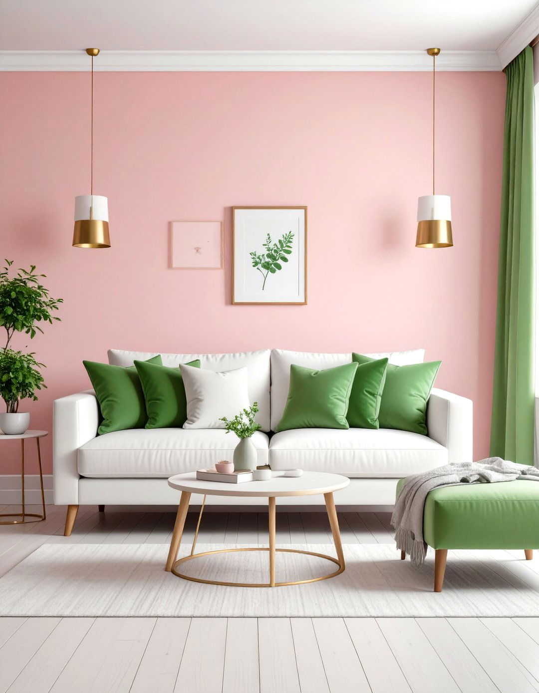 Pink and Green Southern Prep Living Room - 24 Preppy Room Ideas
