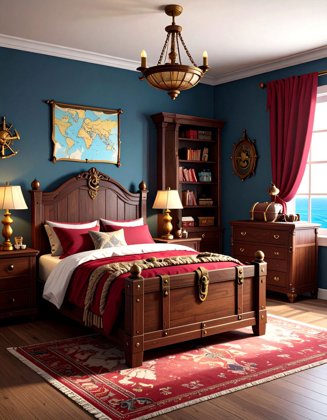 Pirate Adventure Treasure Bedroom - 24 Ocean-themed Bedroom Ideas