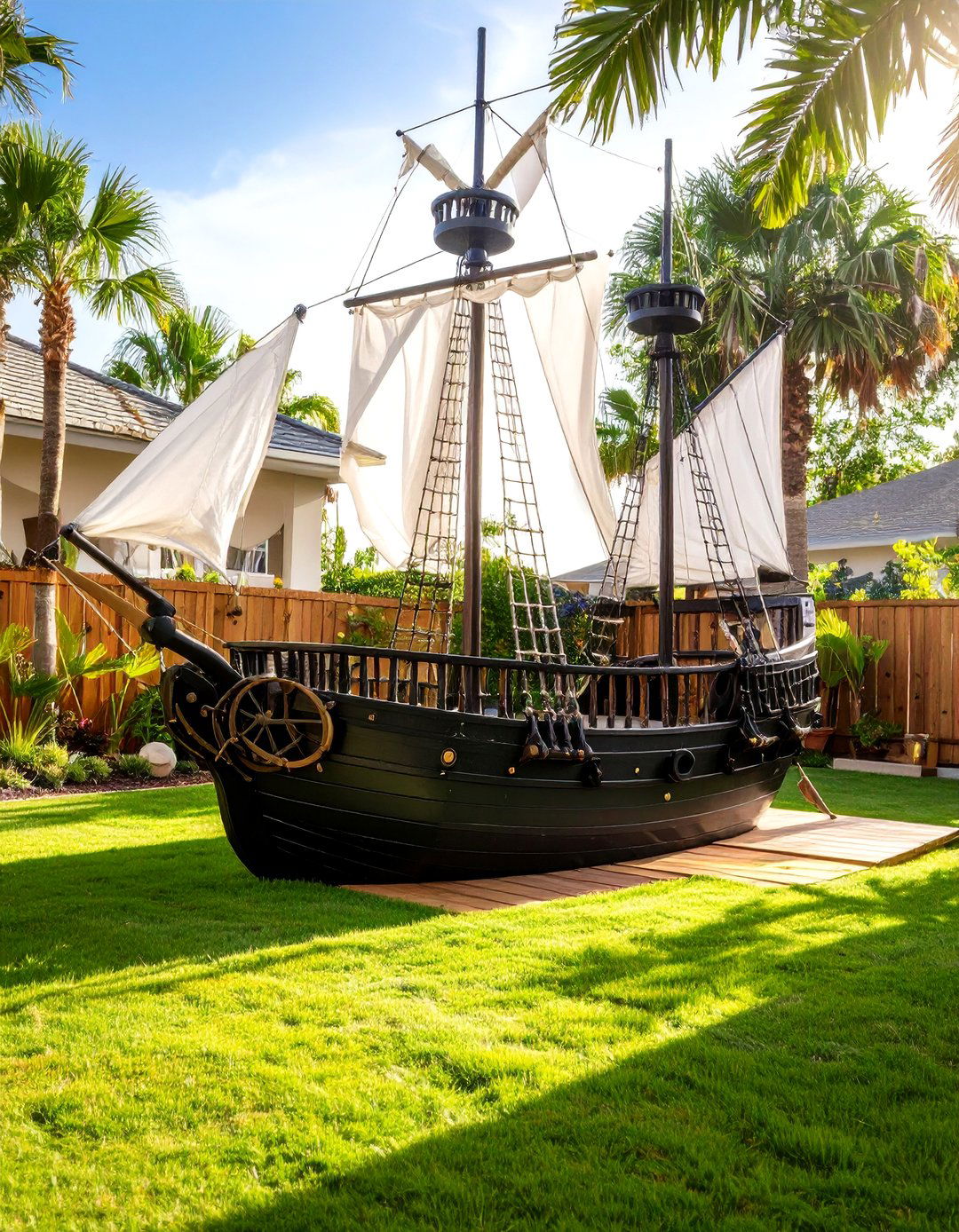 Pirate Ship Adventure Playground - 24 Backyard Ideas for Kids