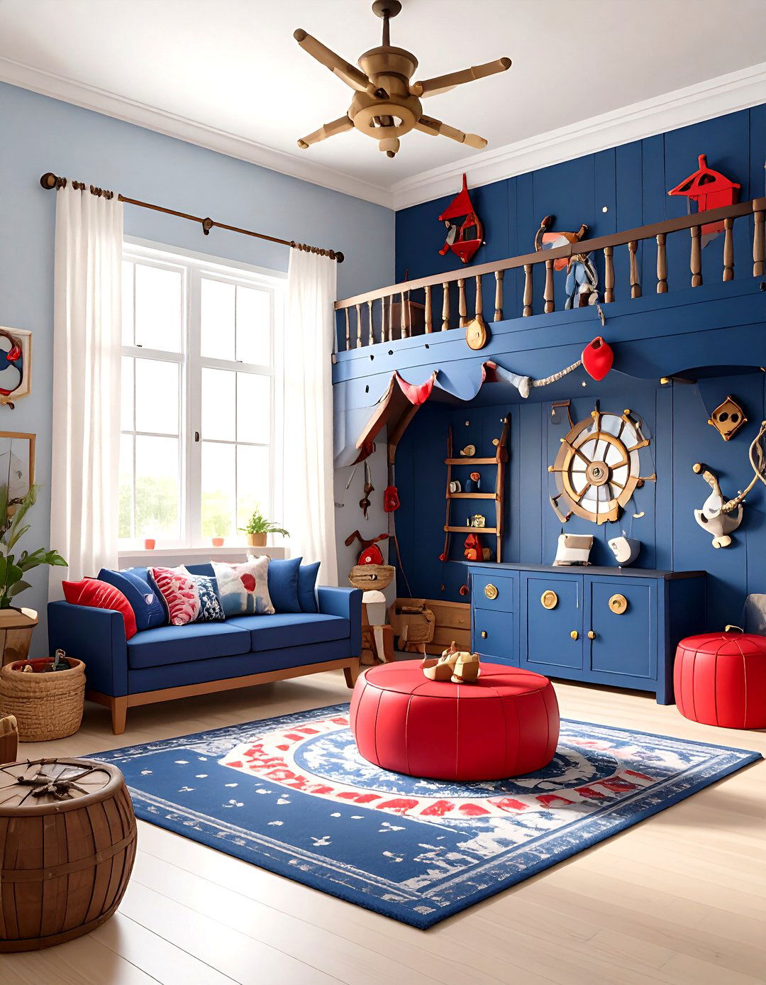 Pirate Ship Adventure Playroom - 24 playroom ideas