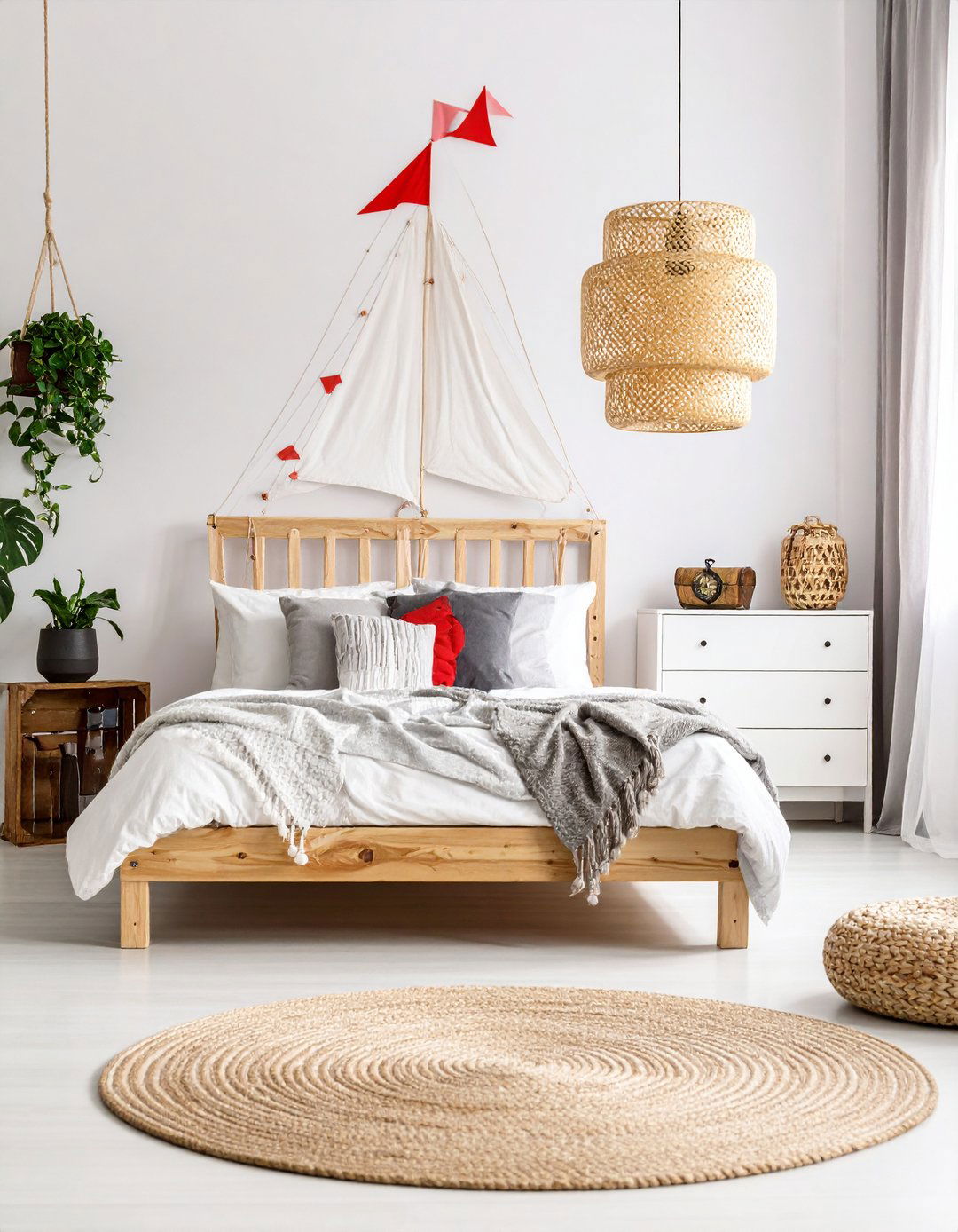 Pirate Ship Cabin with Treasure Hunt Elements - 24 Red Boy Room Ideas