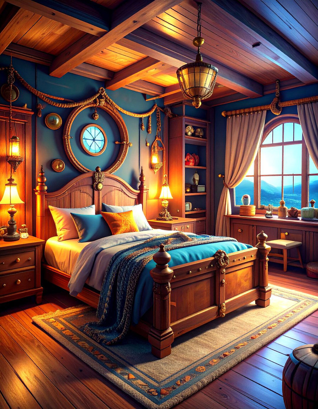 Pirate Ship Captains Quarters Bedroom - 24 Fantasy Bedroom Ideas