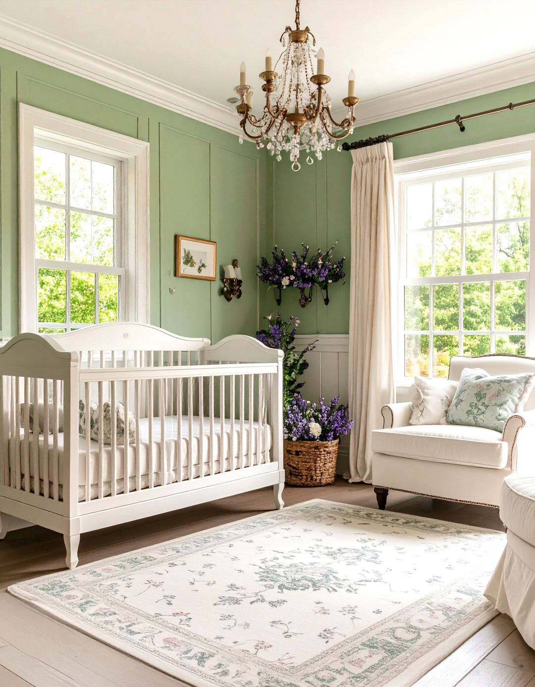 Pistachio Green French Country Nursery - 24 Green Nursery Ideas