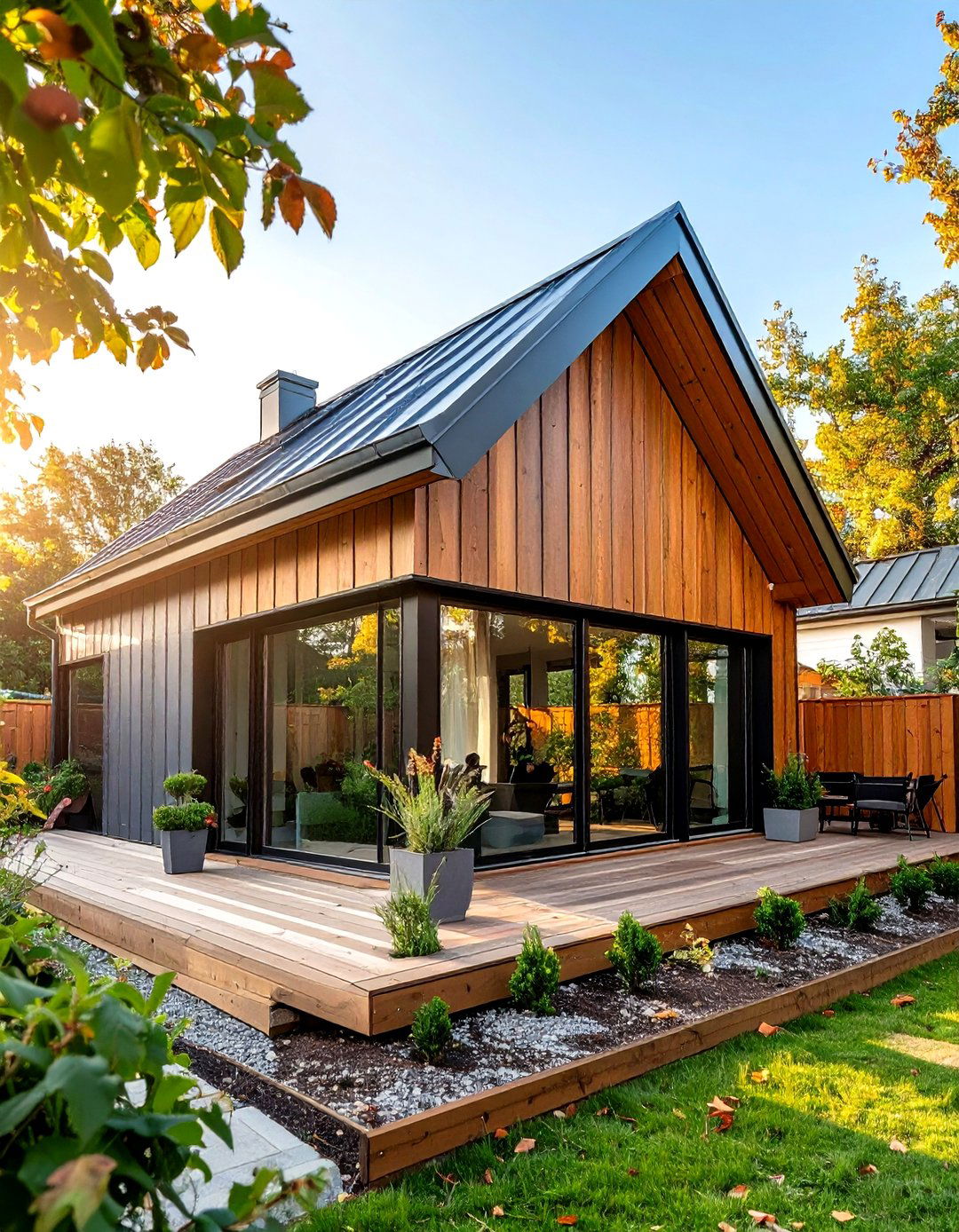 Pitched Metal Standing Seam Gable - 24 Gable Patio Roof Design Ideas